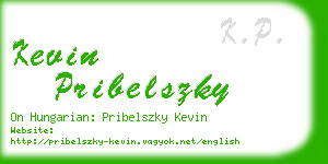 kevin pribelszky business card